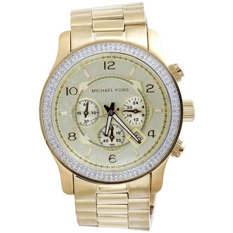 michael kors watches watches goldtone|Michael Kors gold diamond watch.